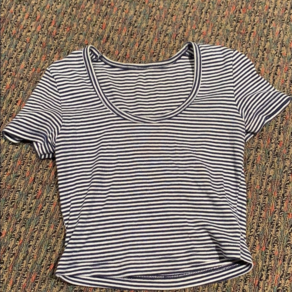 Striped American Apparel Crop Top